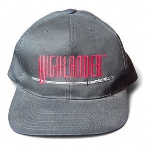 Highlander Hat Snapback Black Red Sword Logo Vintage Style Cap‎